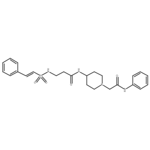 N-{1-[(phenylcarbamoyl)methyl]piperidin-4-yl}-3-(2-phenylethenesulfonamido)propanamide Structure