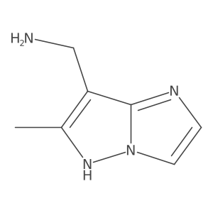 (6-methyl-1H-imidazo[1,2-b]pyrazol-7-yl)methanamine结构式