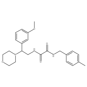 N1-(2-(3-methoxyphenyl)-2-morpholinoethyl)-N2-(4-methylbenzyl)oxalamide结构式