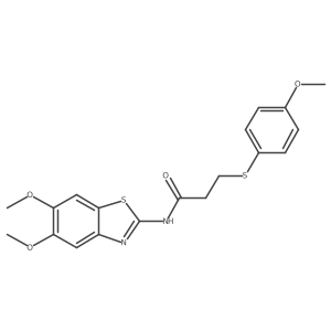 N-(5,6-dimethoxybenzo[d]thiazol-2-yl)-3-((4-methoxyphenyl)thio)propanamide结构式