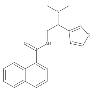N-(2-(dimethylamino)-2-(thiophen-3-yl)ethyl)-1-naphthamide结构式