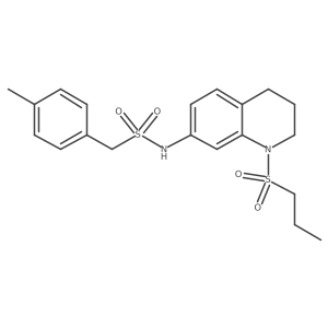 N-(1-(propylsulfonyl)-1,2,3,4-tetrahydroquinolin-7-yl)-1-(p-tolyl)methanesulfonamide Structure