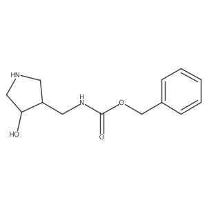 benzyl N-[[(3R,4S)-4-hydroxypyrrolidin-3-yl]methyl]carbamate结构式