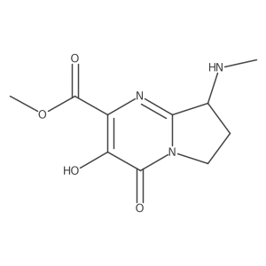 Methyl 3-hydroxy-8-(methylamino)-4-oxo-4,6,7,8-tetrahydropyrrolo[1,2-a]pyrimidine-2-carboxylate结构式