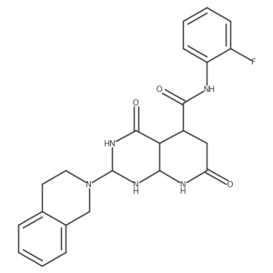 2-(3,4-dihydro-1H-isoquinolin-2-yl)-N-(2-fluorophenyl)-4,7-dioxo-1,2,3,4a,5,6,8,8a-octahydropyrido[2,3-d]pyrimidine-5-carboxamide Structure