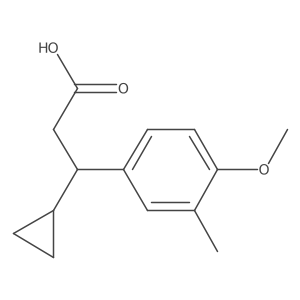 3-Cyclopropyl-3-(4-methoxy-3-methylphenyl)propanoic acid Structure