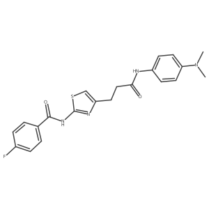 N-(4-(3-((4-(dimethylamino)phenyl)amino)-3-oxopropyl)thiazol-2-yl)-4-fluorobenzamide Structure