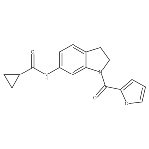 N-[1-(furan-2-carbonyl)-2,3-dihydro-1H-indol-6-yl]cyclopropanecarboxamide Structure