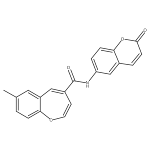 7-methyl-N-(2-oxo-2H-chromen-6-yl)-1-benzoxepine-4-carboxamide结构式