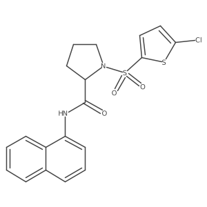 1-((5-chlorothiophen-2-yl)sulfonyl)-N-(naphthalen-1-yl)pyrrolidine-2-carboxamide结构式