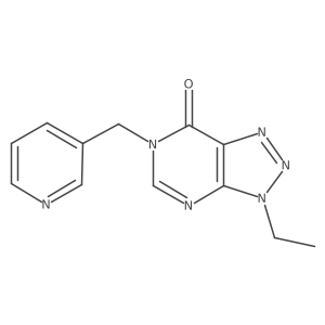 3-ethyl-6-[(pyridin-3-yl)methyl]-3H,6H,7H-[1,2,3]triazolo[4,5-d]pyrimidin-7-one结构式