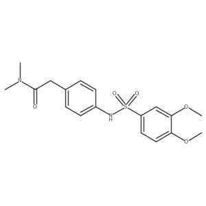 2-[4-(3,4-dimethoxybenzenesulfonamido)phenyl]-N,N-dimethylacetamide Structure