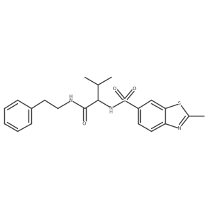 3-Methyl-2-(2-methyl-1,3-benzothiazole-6-sulfonamido)-N-(2-phenylethyl)butanamide Structure