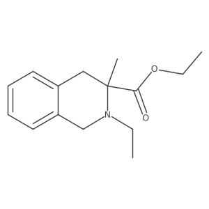 Ethyl 2-ethyl-3-methyl-1,4-dihydroisoquinoline-3-carboxylate结构式