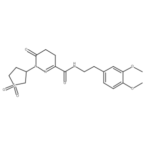 N-[2-(3,4-dimethoxyphenyl)ethyl]-1-(1,1-dioxidotetrahydrothiophen-3-yl)-6-oxo-1,4,5,6-tetrahydropyridazine-3-carboxamide结构式