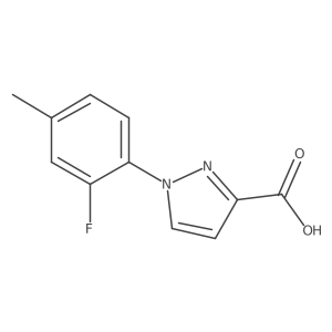 1-(2-fluoro-4-methylphenyl)-1H-pyrazole-3-carboxylic acid结构式