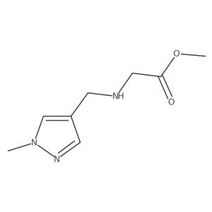 Methyl 2-{[(1-methyl-1H-pyrazol-4-yl)methyl]amino}acetate结构式
