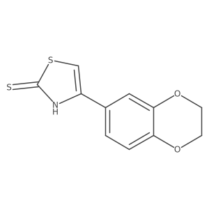 2(3H)-Thiazolethione, 4-(2,3-dihydro-1,4-benzodioxin-6-yl)- Structure