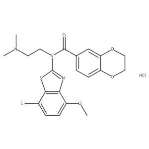N-(7-chloro-4-methoxybenzo[d]thiazol-2-yl)-N-(2-(dimethylamino)ethyl)-2,3-dihydrobenzo[b][1,4]dioxine-6-carboxamide hydrochloride Structure