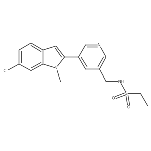 N-[5-(6-Chloro-1-methyl-1H-indol-2-yl)-pyridin-3-ylmethyl]-ethanesulfonamide Structure