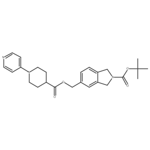 tert-butyl 5-[({[1-(pyridin-4-yl)piperidin-4-yl]carbonyl}oxy)methyl]-1,3-dihydro-2H-isoindole-2-carboxylate Structure