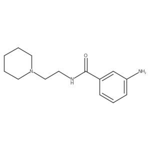3-amino-N-(2-piperidin-1-ylethyl)benzamide结构式