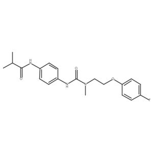 N-[4-[[[[2-(4-Fluorophenoxy)ethyl]methylamino]carbonyl]amino]phenyl]-2-methylpropanamide结构式