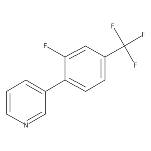 3-(2-Fluoro-4-(trifluoromethyl)phenyl)pyridine结构式