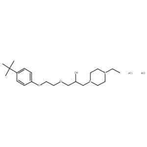 1-(2-(4-(Tert-butyl)phenoxy)ethoxy)-3-(4-ethylpiperazin-1-yl)propan-2-ol dihydrochloride Structure