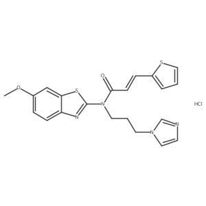 (E)-N-(3-(1H-imidazol-1-yl)propyl)-N-(6-methoxybenzo[d]thiazol-2-yl)-3-(thiophen-2-yl)acrylamide hydrochloride结构式