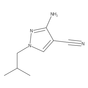 3-Amino-1-isobutyl-1H-pyrazole-4-carbonitrile Structure