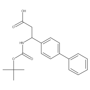 (S)-3-Biphenyl-4-YL-3-tert-butoxycarbonylamino-propionic acid结构式