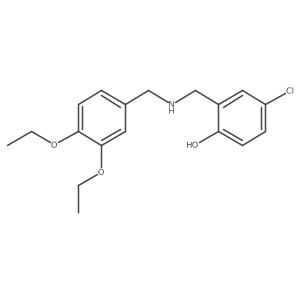 4-Chloro-2-{[(3,4-diethoxybenzyl)amino]methyl}phenol结构式