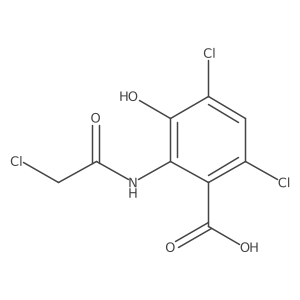 4,6-Dichloro-2-[(2-chloroacetyl)amino]-3-hydroxybenzoic acid结构式