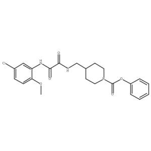 Phenyl 4-((2-((5-chloro-2-methoxyphenyl)amino)-2-oxoacetamido)methyl)piperidine-1-carboxylate结构式