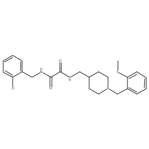 N1-(2-chlorobenzyl)-N2-((1-(2-(methylthio)benzyl)piperidin-4-yl)methyl)oxalamide结构式