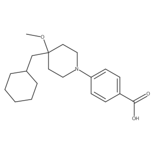 4-(4-(Cyclohexylmethyl)-4-methoxypiperidin-1-yl)benzoic acid Structure