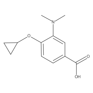 4-Cyclopropoxy-3-(dimethylamino)benzoic acid结构式