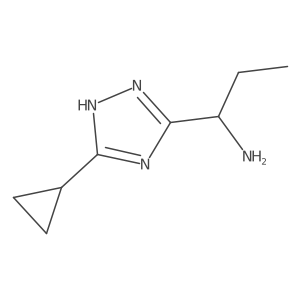1-(5-cyclopropyl-1H-1,2,4-triazol-3-yl)propan-1-amine Structure