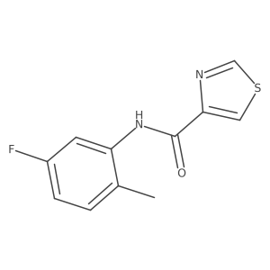 N-(5-fluoro-2-methylphenyl)-1,3-thiazole-4-carboxamide结构式