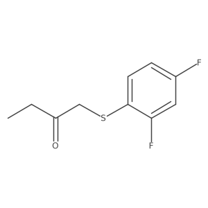 1-((2,4-Difluorophenyl)thio)butan-2-one结构式