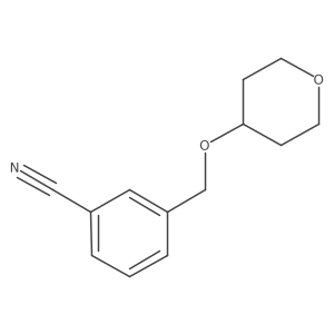 3-[(Oxan-4-yloxy)methyl]benzonitrile Structure