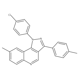 1-(4-chlorophenyl)-8-methyl-3-(p-tolyl)-1H-pyrazolo[4,3-c]quinoline结构式