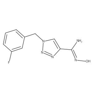 1-(3-fluorobenzyl)-N'-hydroxy-1H-1,2,3-triazole-4-carboximidamide结构式