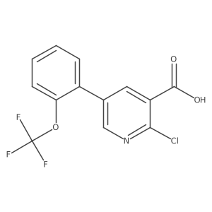 2-Chloro-5-(2-(trifluoromethoxy)phenyl)nicotinic acid Structure