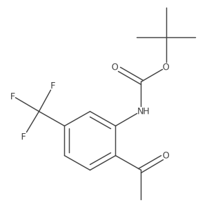 tert-butyl N-[2-acetyl-5-(trifluoromethyl)phenyl]carbamate结构式