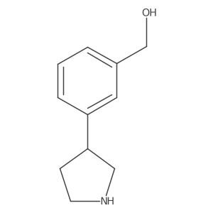 (3-Pyrrolidin-3-ylphenyl)methanol Structure