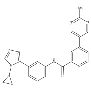 4-(2-aminopyrimidin-5-yl)-N-(3-(4-cyclopropyl-4H-1,2,4-triazol-3-yl)phenyl)picolinamide Structure