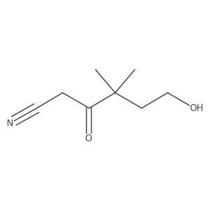 6-Hydroxy-4,4-dimethyl-3-oxohexanenitrile结构式
