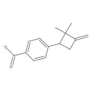 2,2-Dimethyl-3-(p-nitrophenyl)cyclobutanone结构式